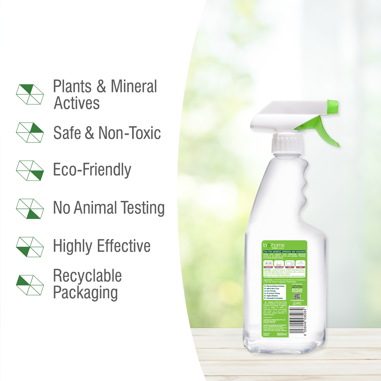 bio-home Kitchen Cleaner - Lemongrass & Green Tea 500ml