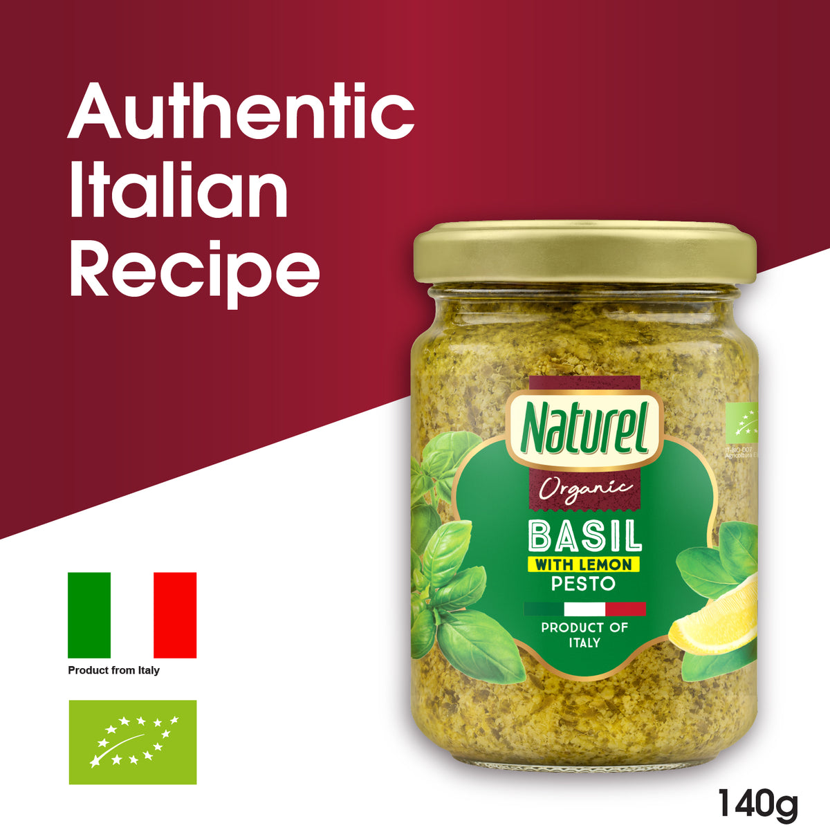 Naturel Organic Basil with Lemon Pesto Sauce
