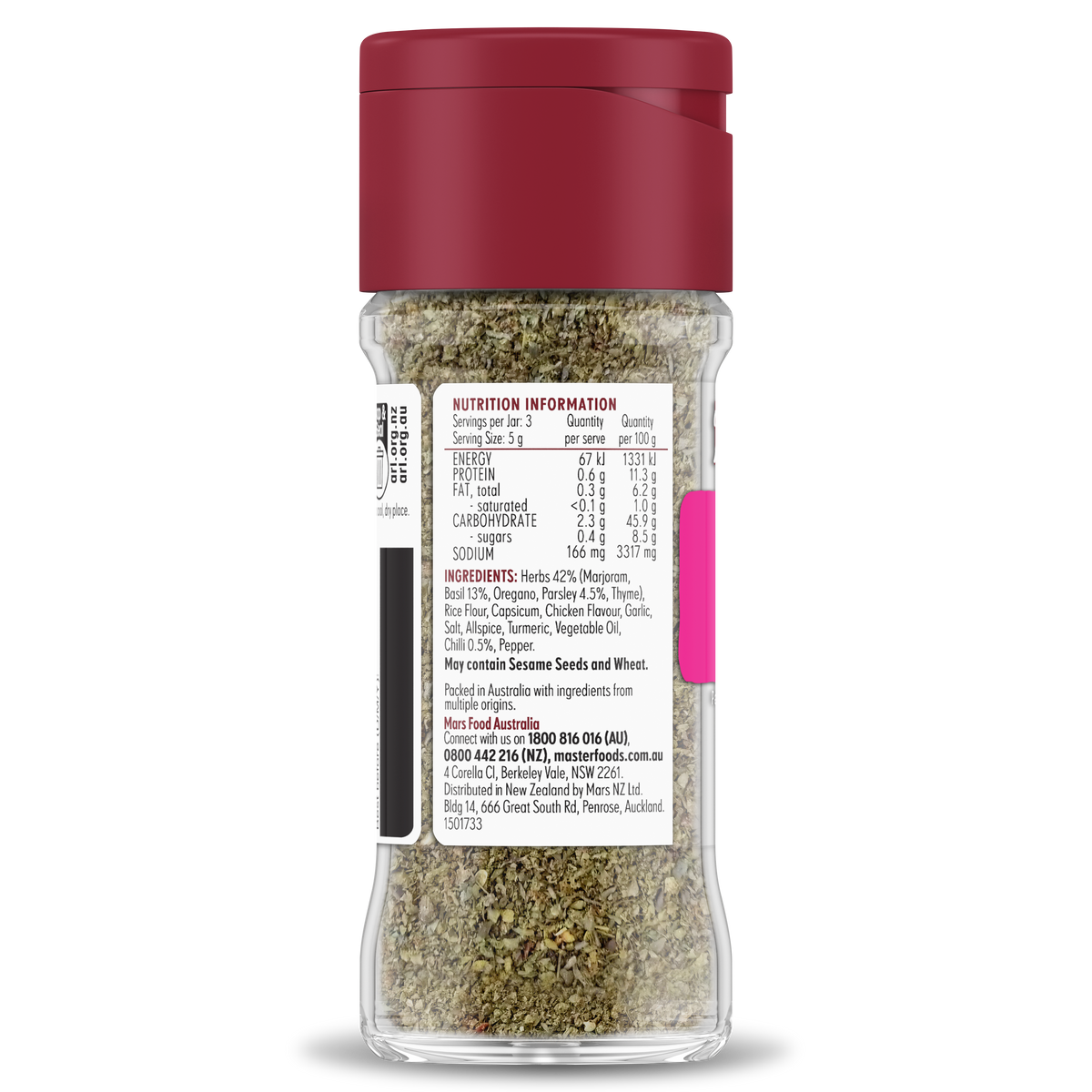 Masterfoods Pizza Topper Herb Blend