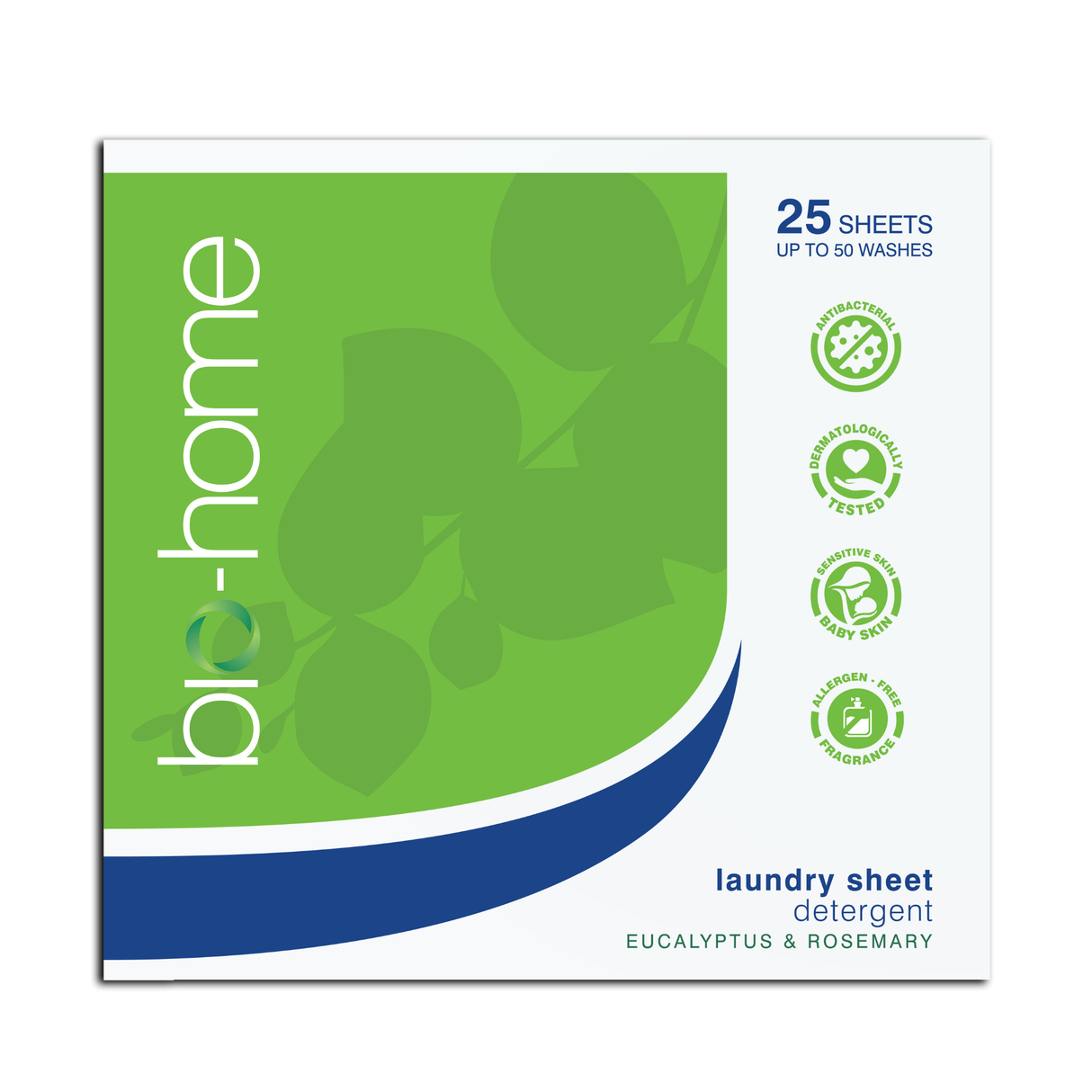 bio-home Laundry Sheet Detergent - Eucalyptus & Rosemary 25 Sheets