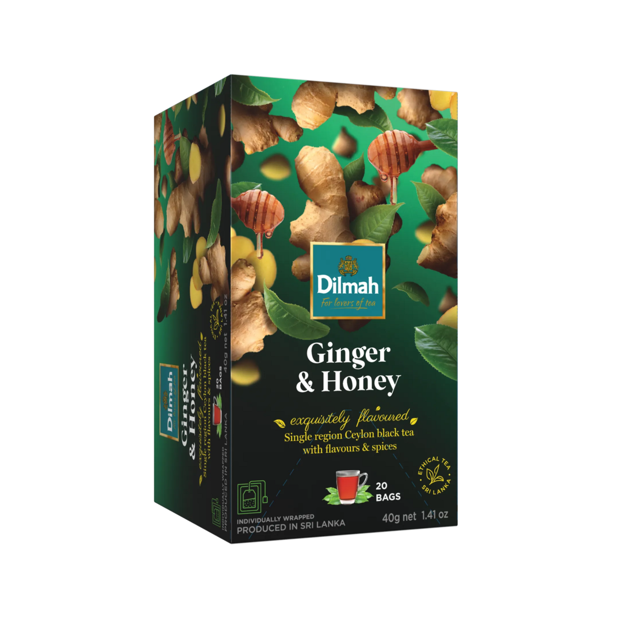 Dilmah Ginger & Honey Tea Bags (2g x 20s)