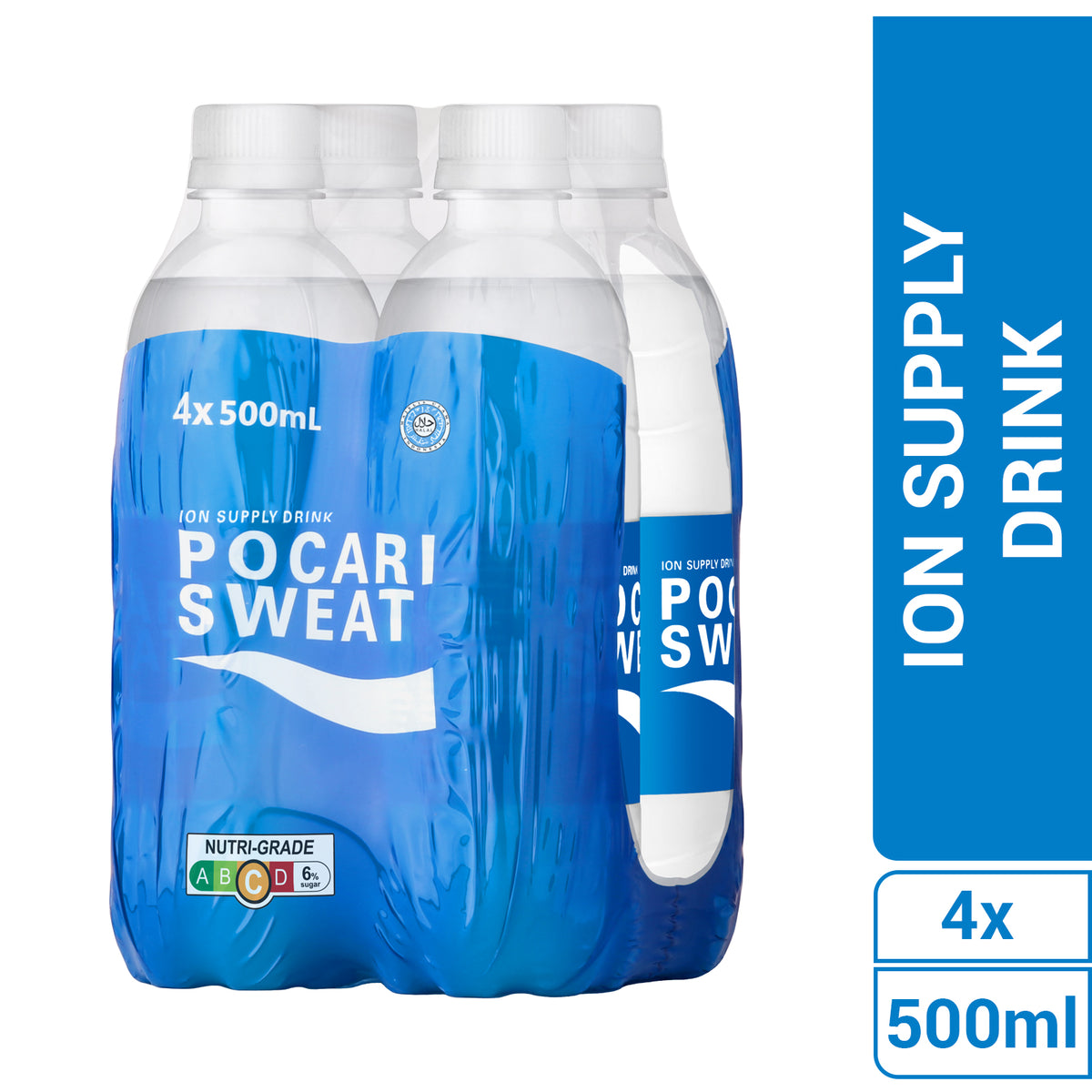 Pocari Sweat Ion Supply Bottle Drink - 500ml x 4 | Grocery Owl