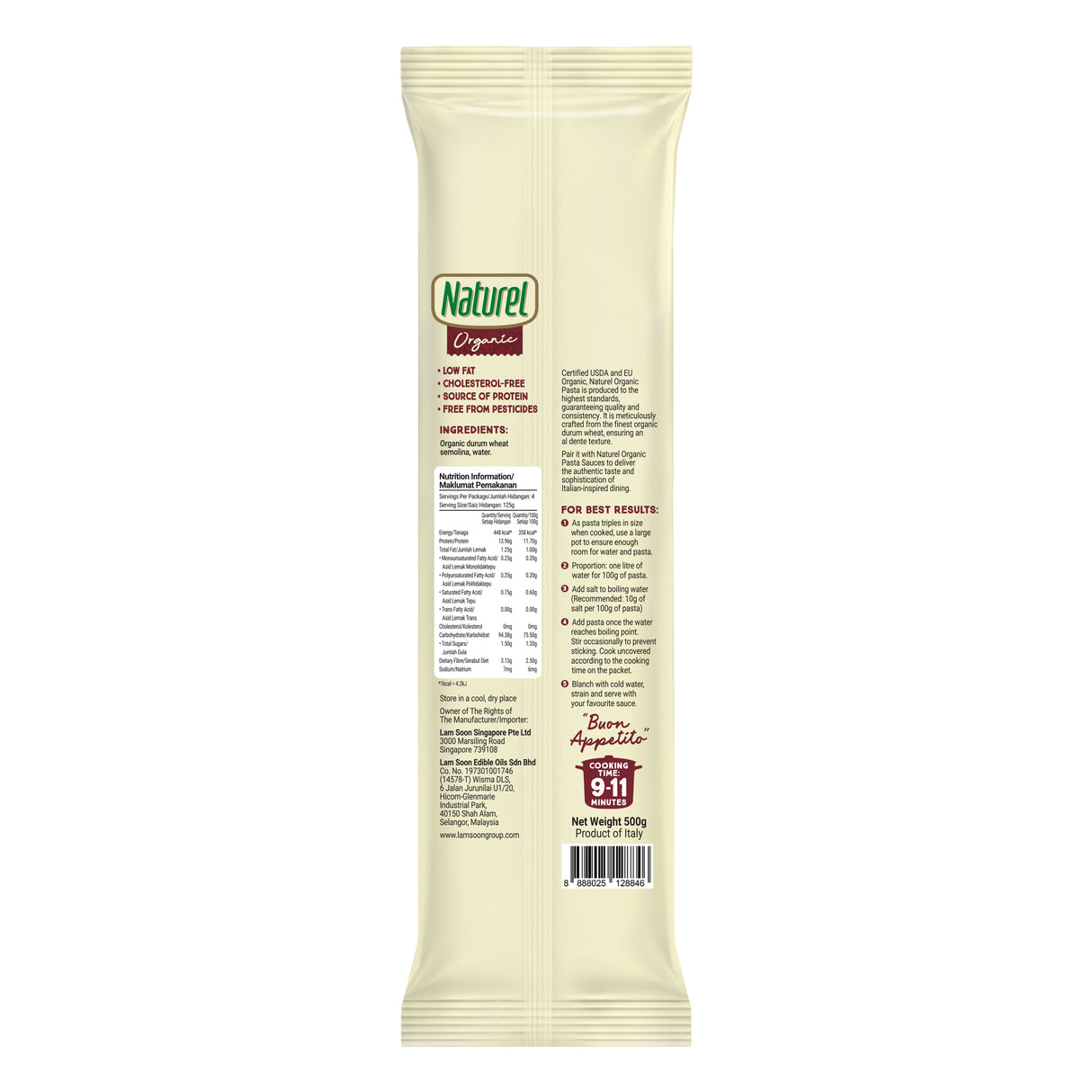 Naturel Organic Linguine Pasta 500g