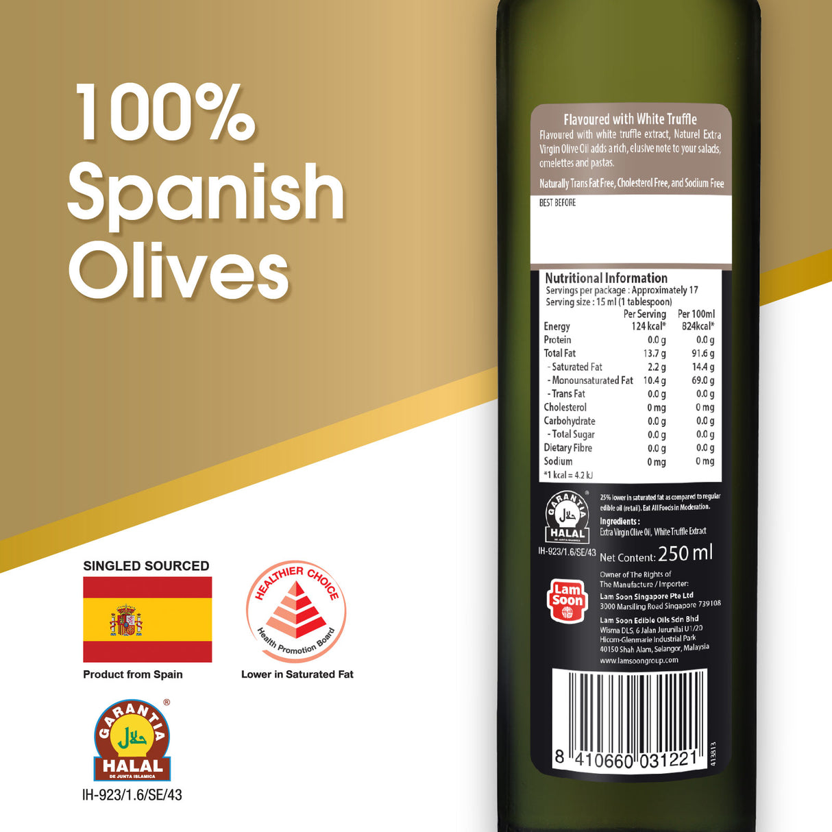 Naturel Extra Virgin Olive Oil - White Truffle Flavoured 250ml