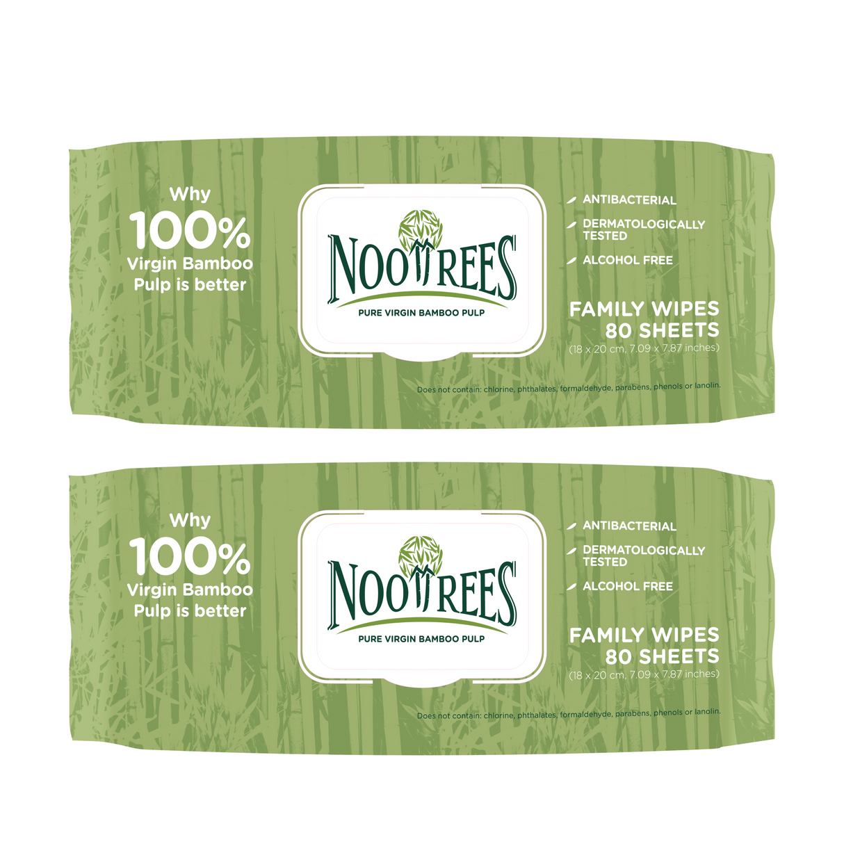 NooTrees Wet Wipes (Family Wipes) 80 Sheets
