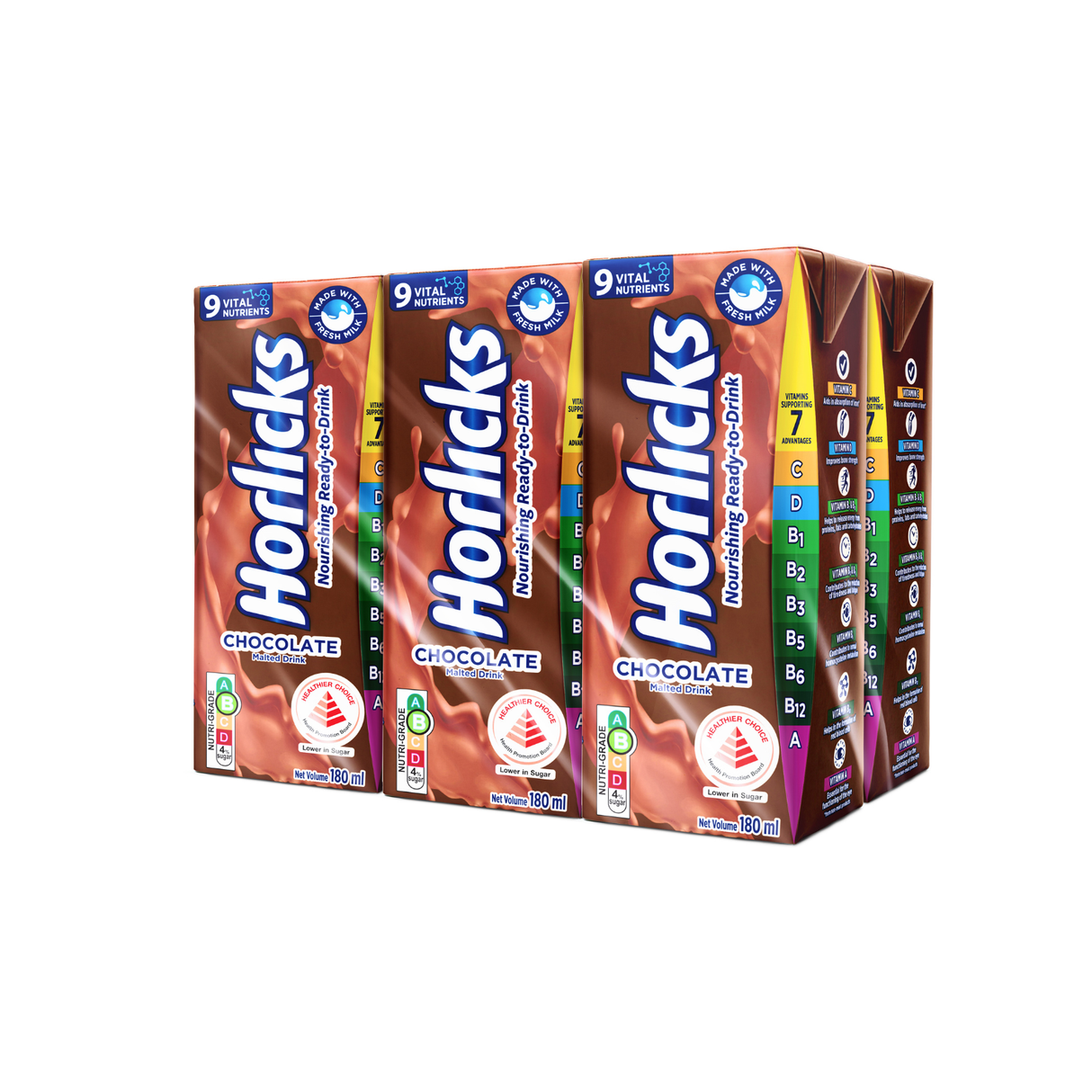 Horlicks Malted Drink - Chocolate (180ml x 6)