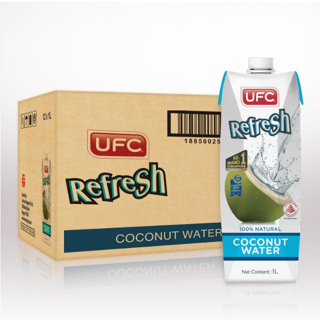 UFC Refresh Coconut Water (Carton 1L) 1Ltr x 12 Packs