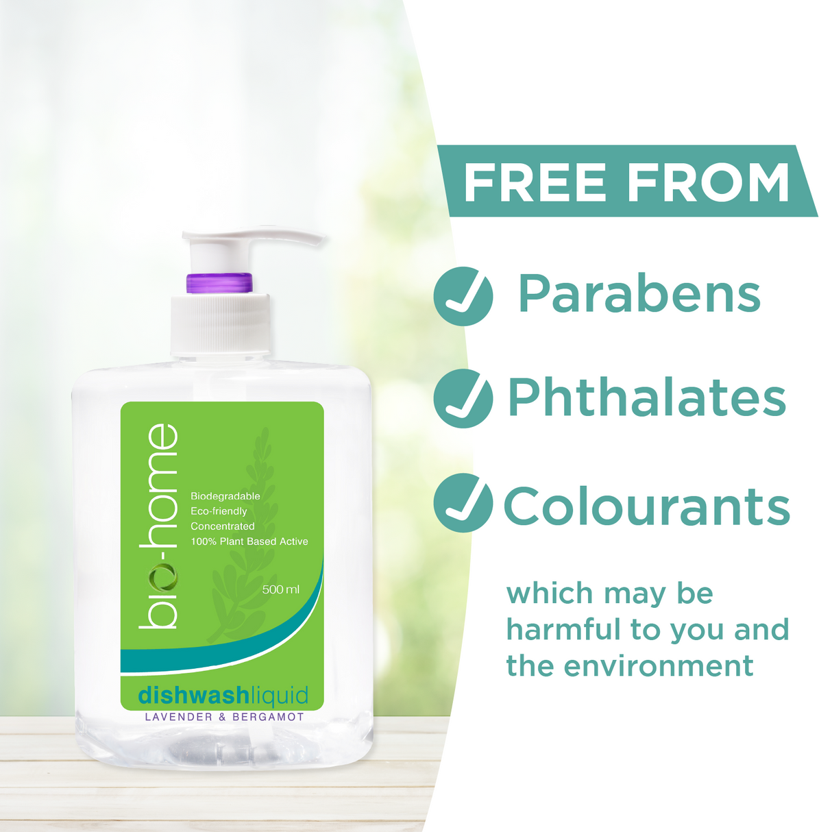 bio-home Dishwash Liquid - Lavender & Bergamot 500ml