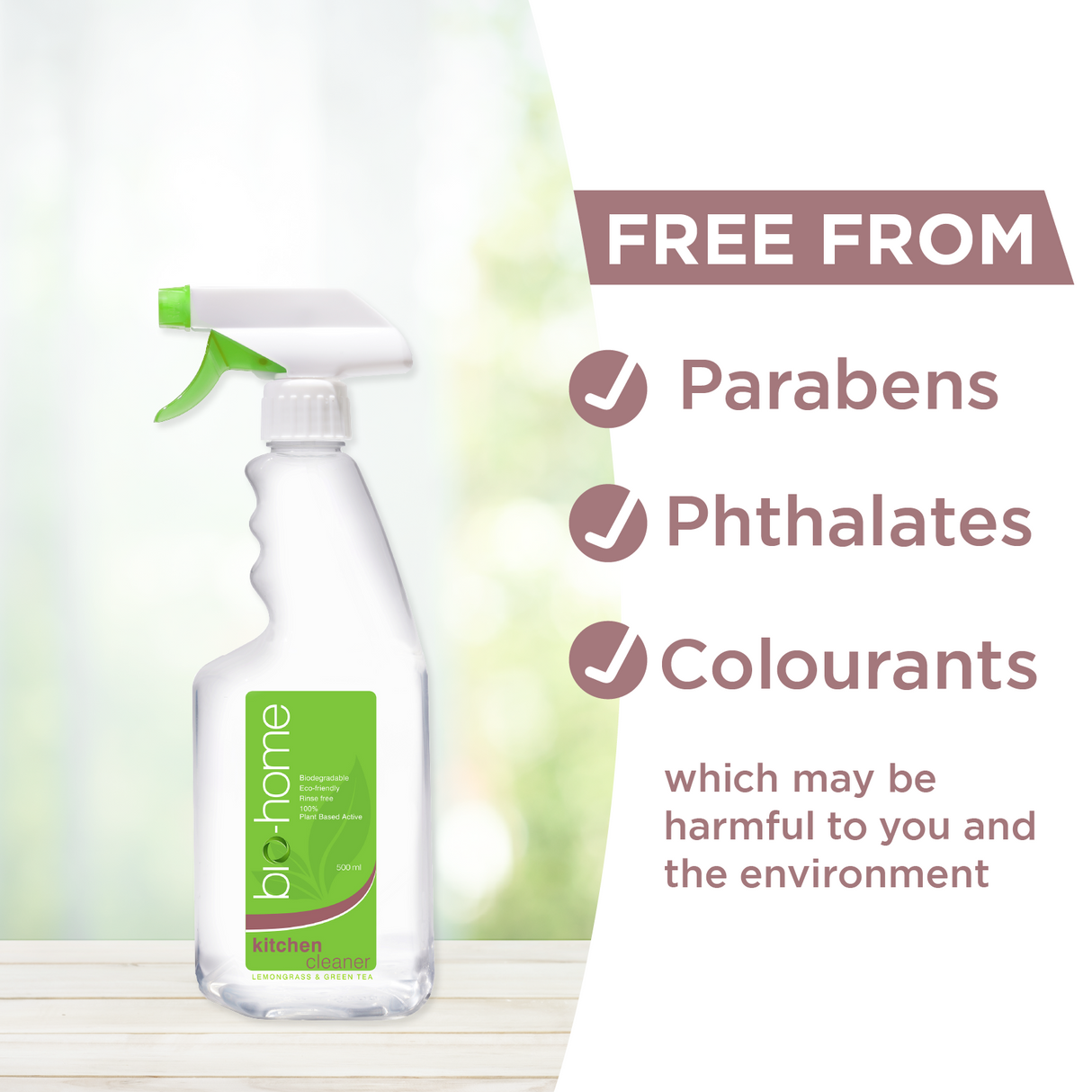 bio-home Kitchen Cleaner - Lemongrass & Green Tea 500ml