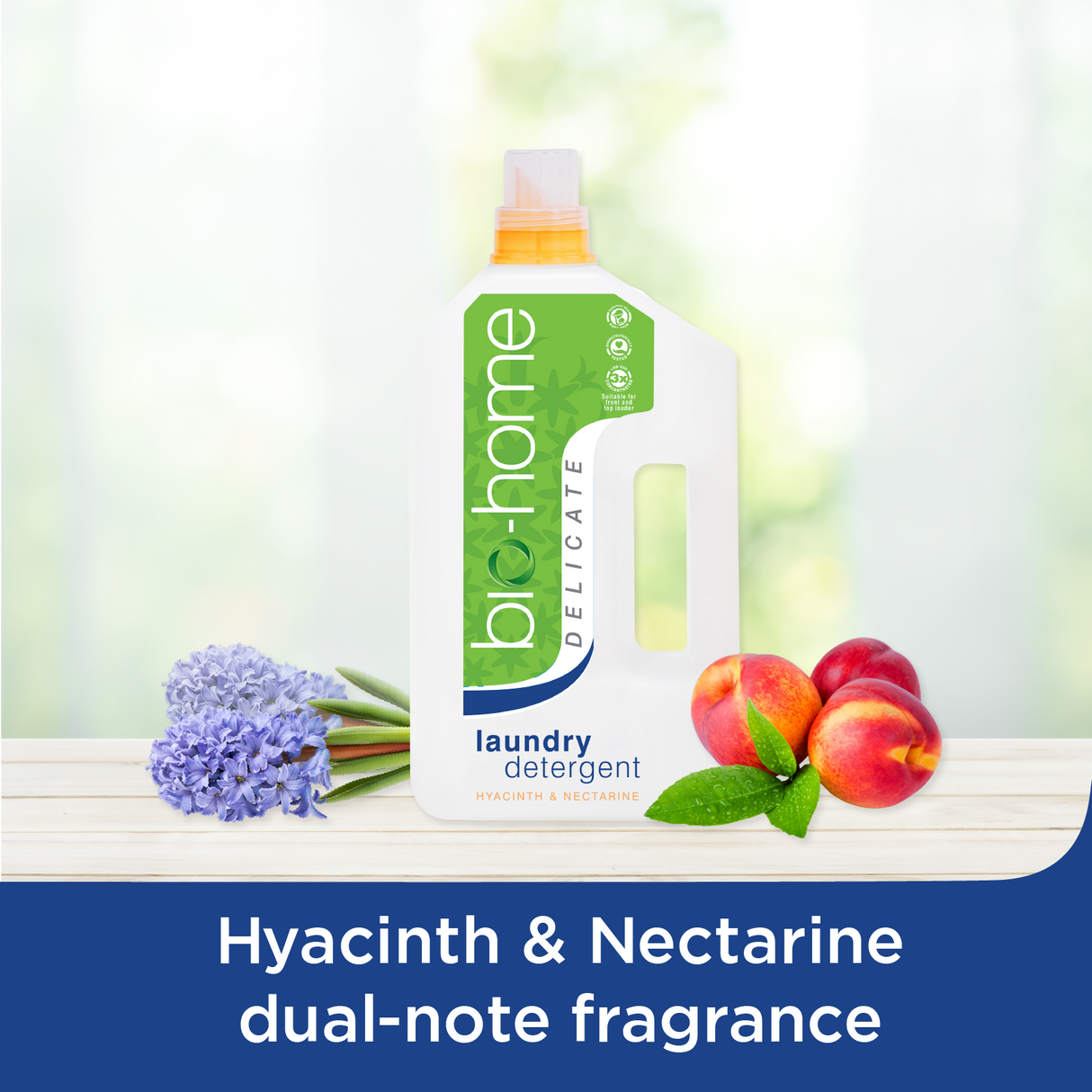 bio-home Liquid Laundry Detergent (Delicate) - Hyacinth & Nectarine 1.5 Ltr