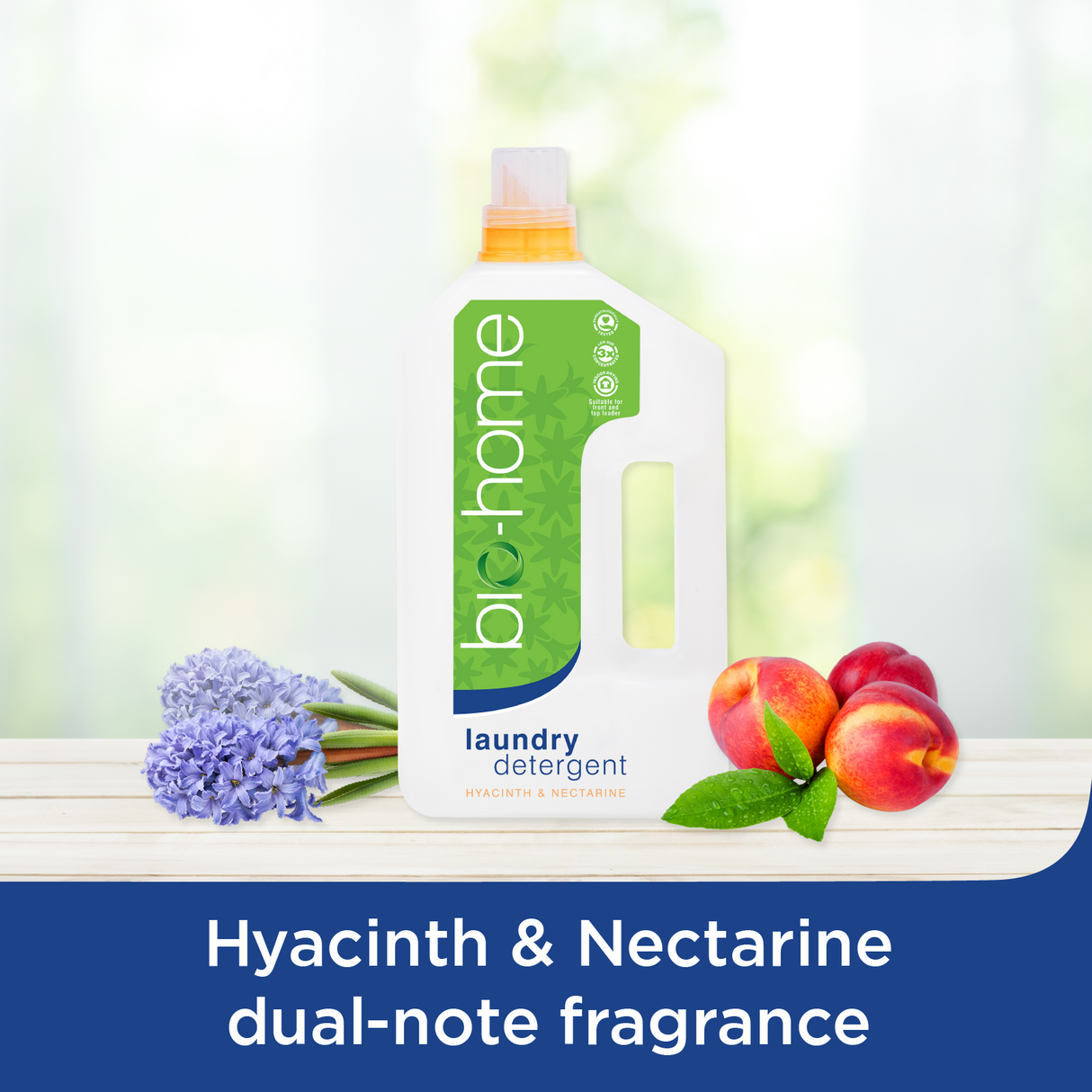 bio-home Liquid Laundry Detergent (Regular) - Hyacinth & Nectarine 1.5Ltr