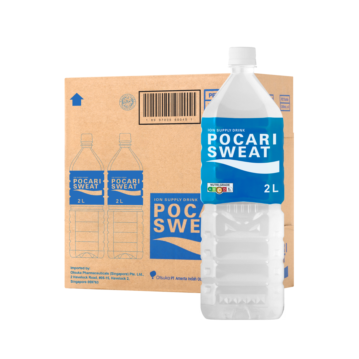 [Carton] Pocari Sweat Ion Supply Bottle Drink 2L x 6 Bottles