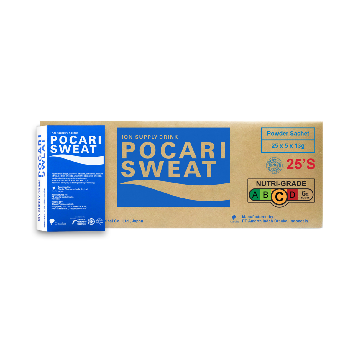 [Carton] Pocari Sweat Ion Supply Drink (13g x 5) x 25 Packs