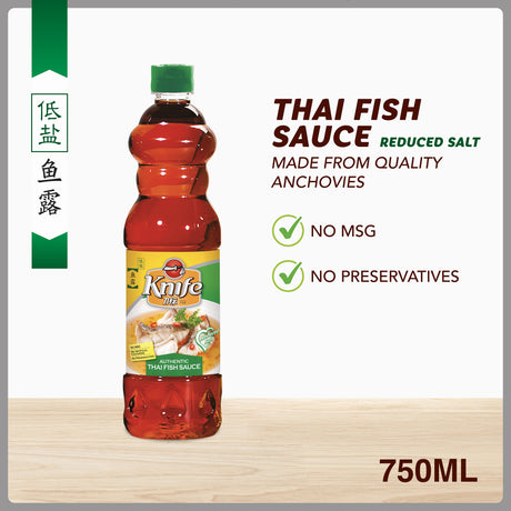 Knife Thai Fish Sauce - Reduced Salt 750ml