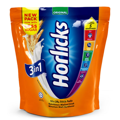 Horlicks 3 in 1 Instant Malted Drink 