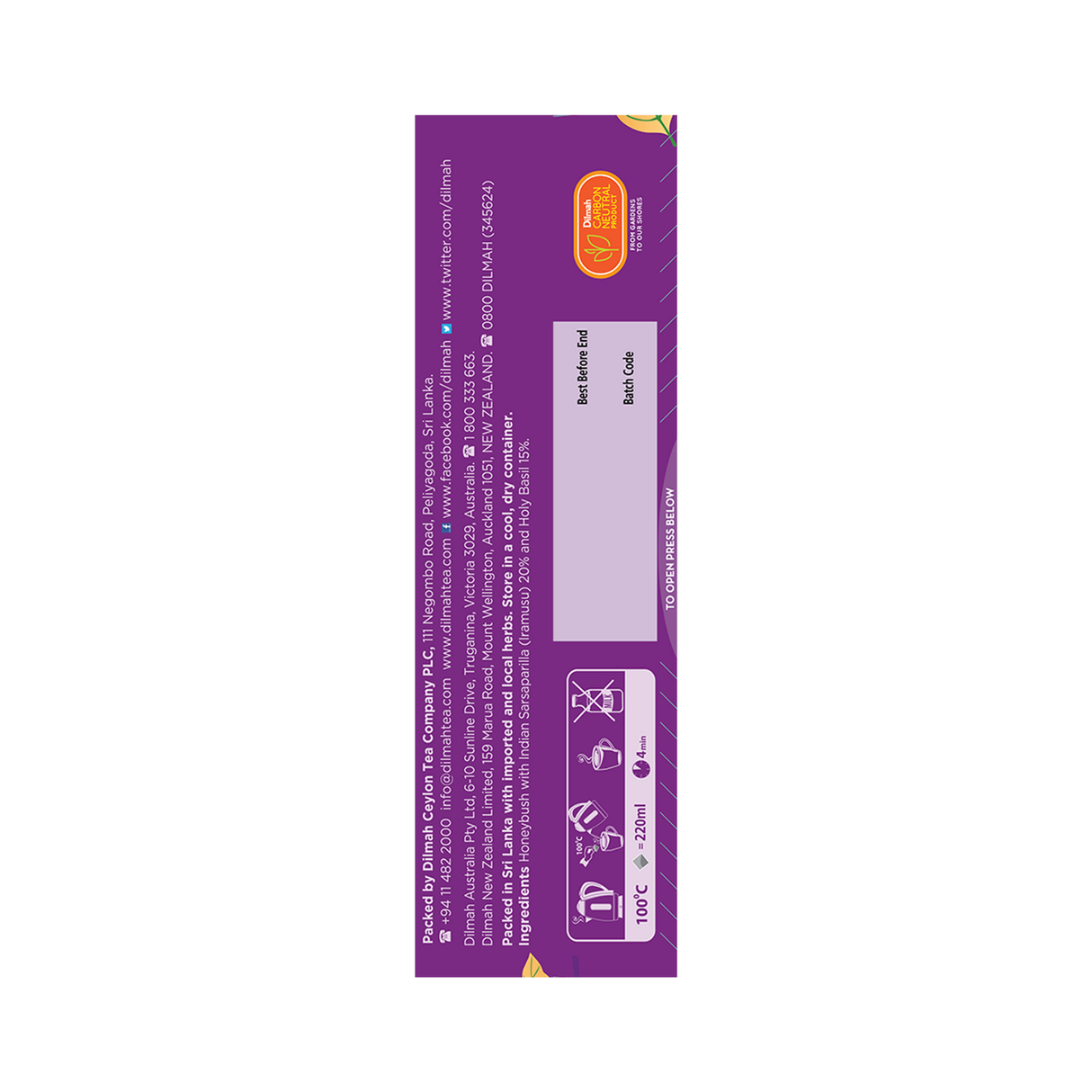 Dilmah Arana Natural Herbal Infusion - Detox (1.5g x 20s)