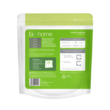 bio-home Laundry Capsule Detergent - White Tea & Bamboo 25 pc