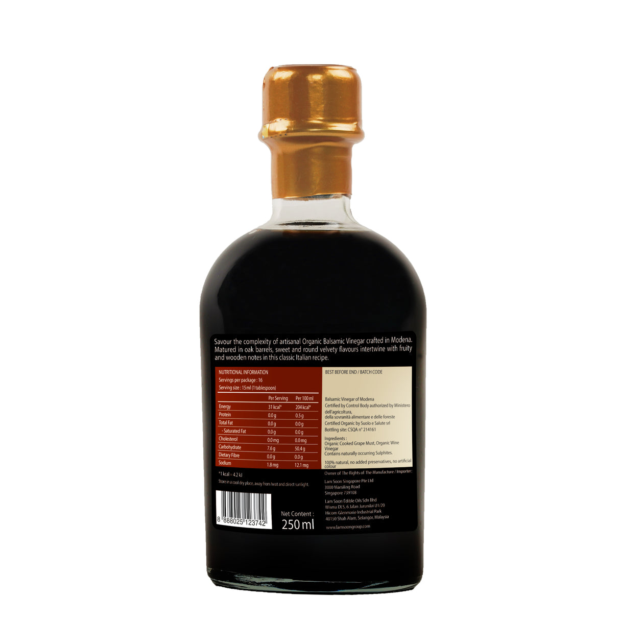 Naturel Organic Balsamic Vinegar 250ml