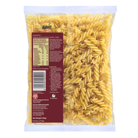 Naturel Organic Durum Wheat fusilli pasta 