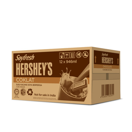 [Carton] Hershey's Soyfresh Soya Milk - Chocolate 946ml