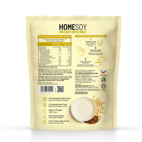Homesoy Instant Soya Milk with Multigrain 32g (10 sachets)