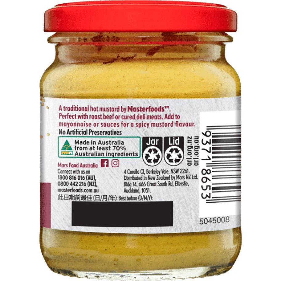 MasterFoods Hot English Mustard