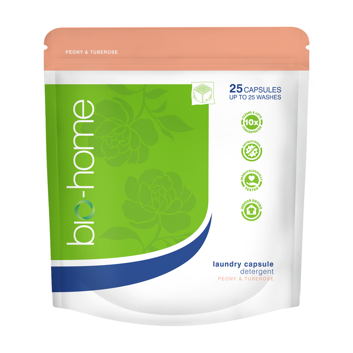 bio-home Laundry Capsule Detergent - Peony & Tuberose 25 pc – Grocery Owl