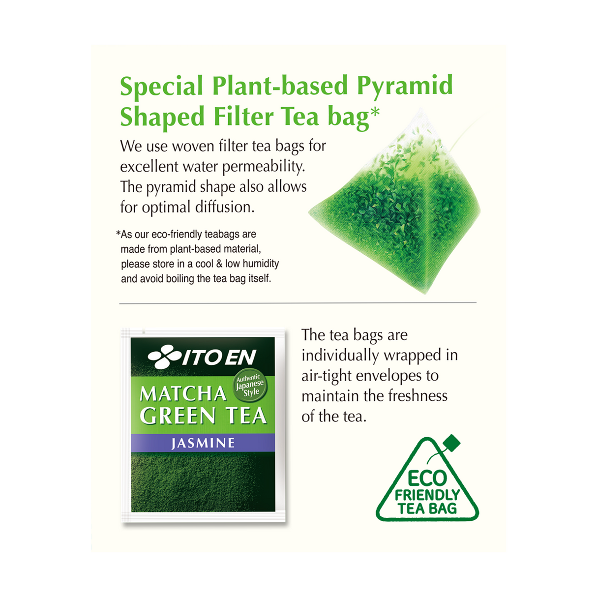 Ito En Matcha Green Tea Jasmine Tea Bags 20's