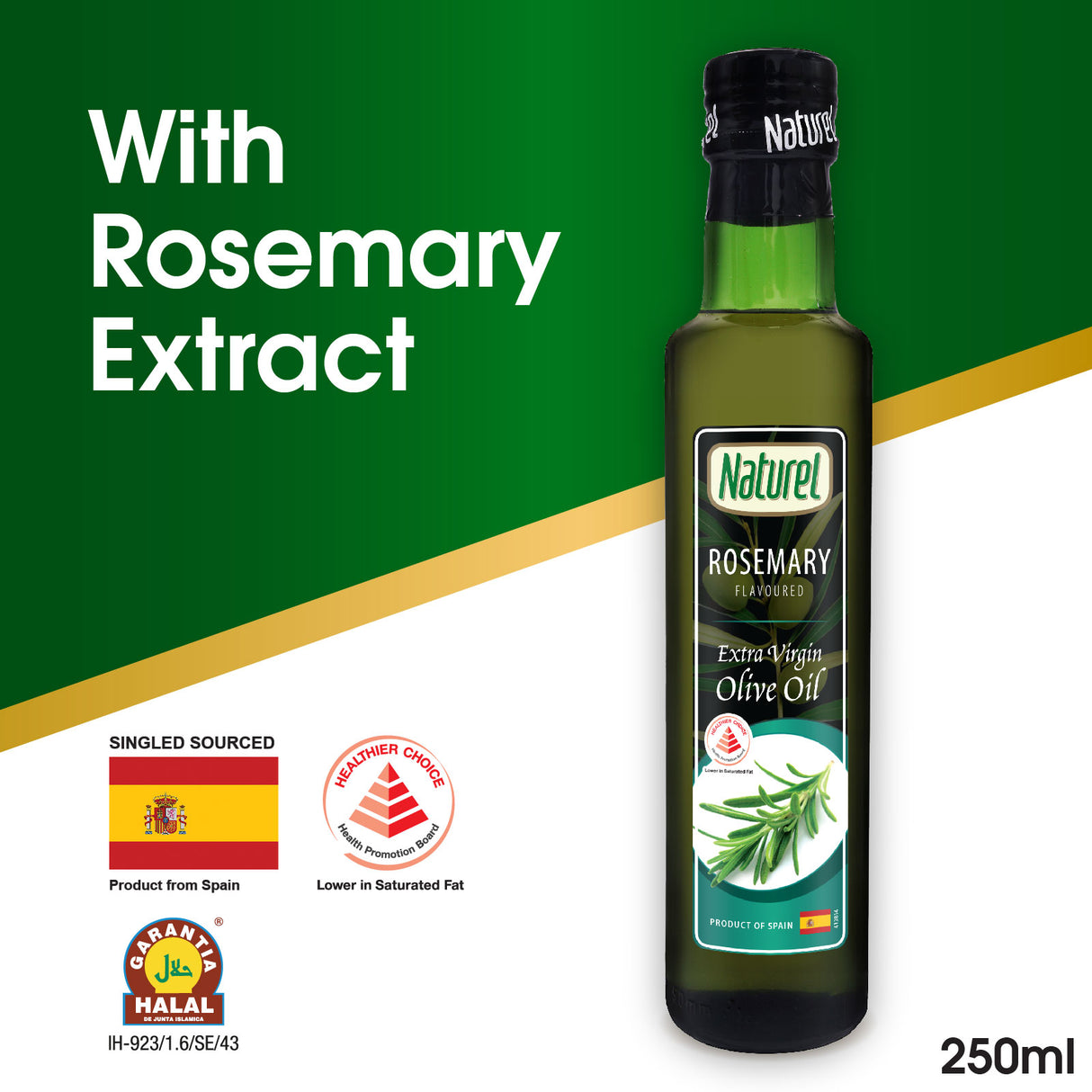 Naturel Extra Virgin Olive Oil - Rosemary Flavoured 250ml