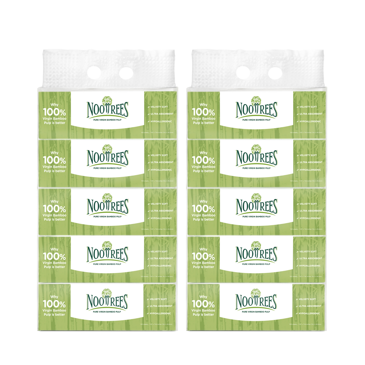 NooTrees bamboo 3-ply facial tissues