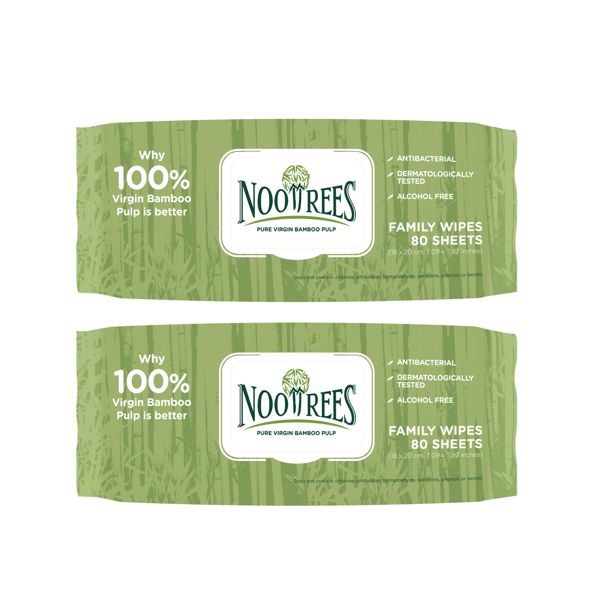 NooTrees Wet Wipes (Family Wipes) 80 Sheets