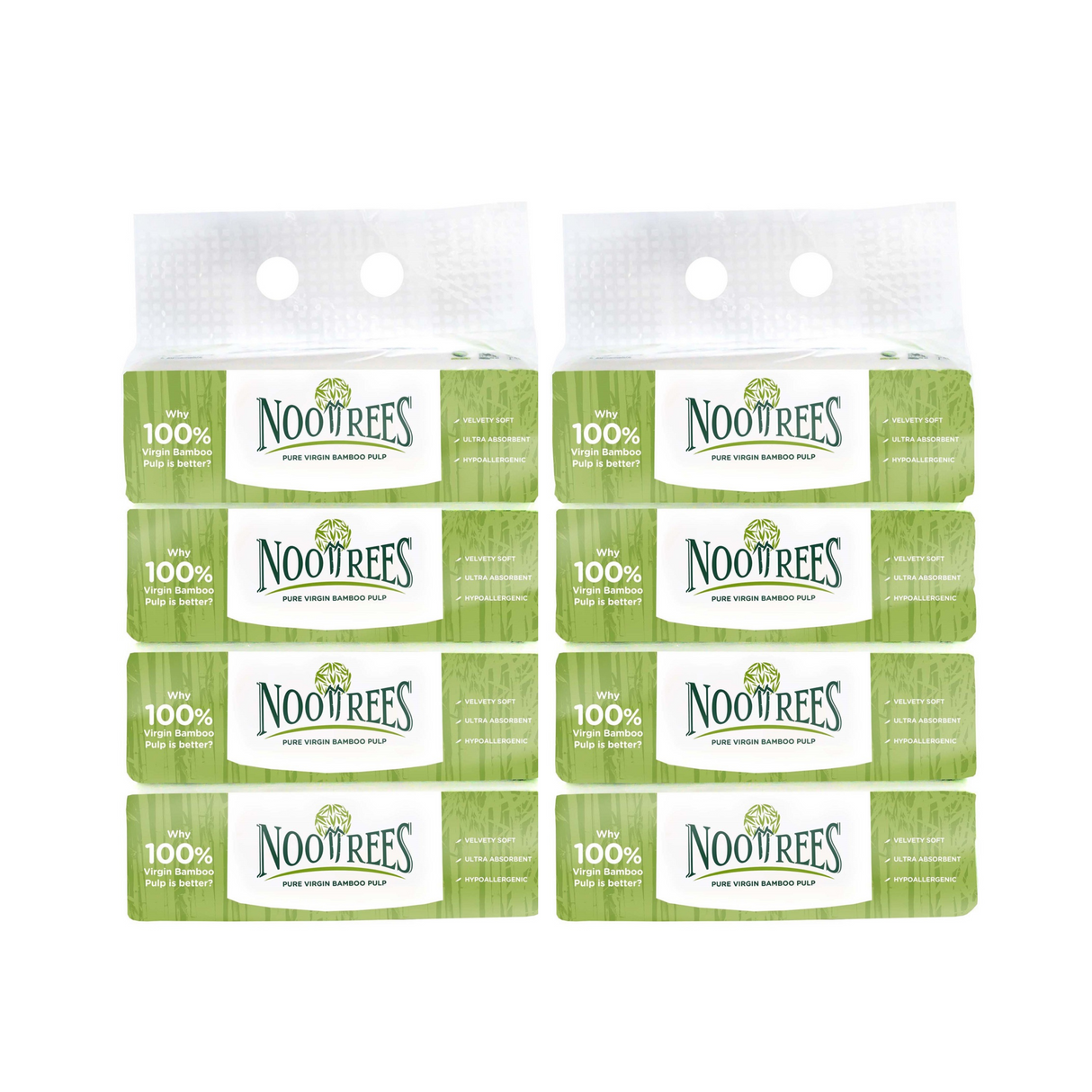 NooTrees Bamboo 2-ply Facial Tissues Soft Pack (4 Packs x 170 Sheets)