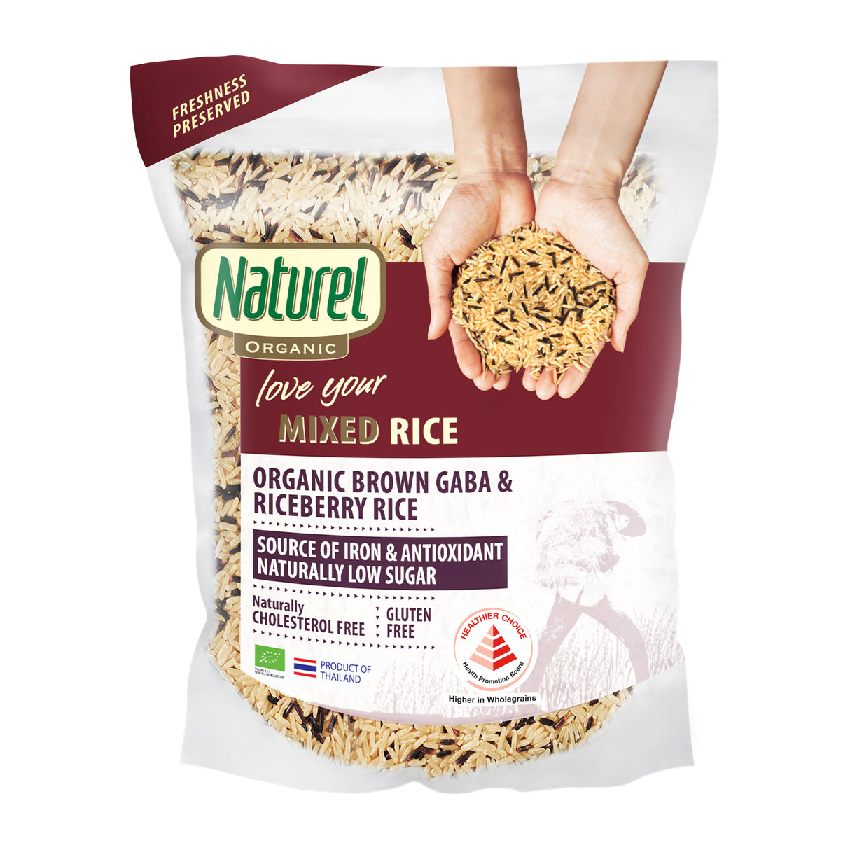 Naturel Organic Brown GABA and Riceberry Rice 1.8kg