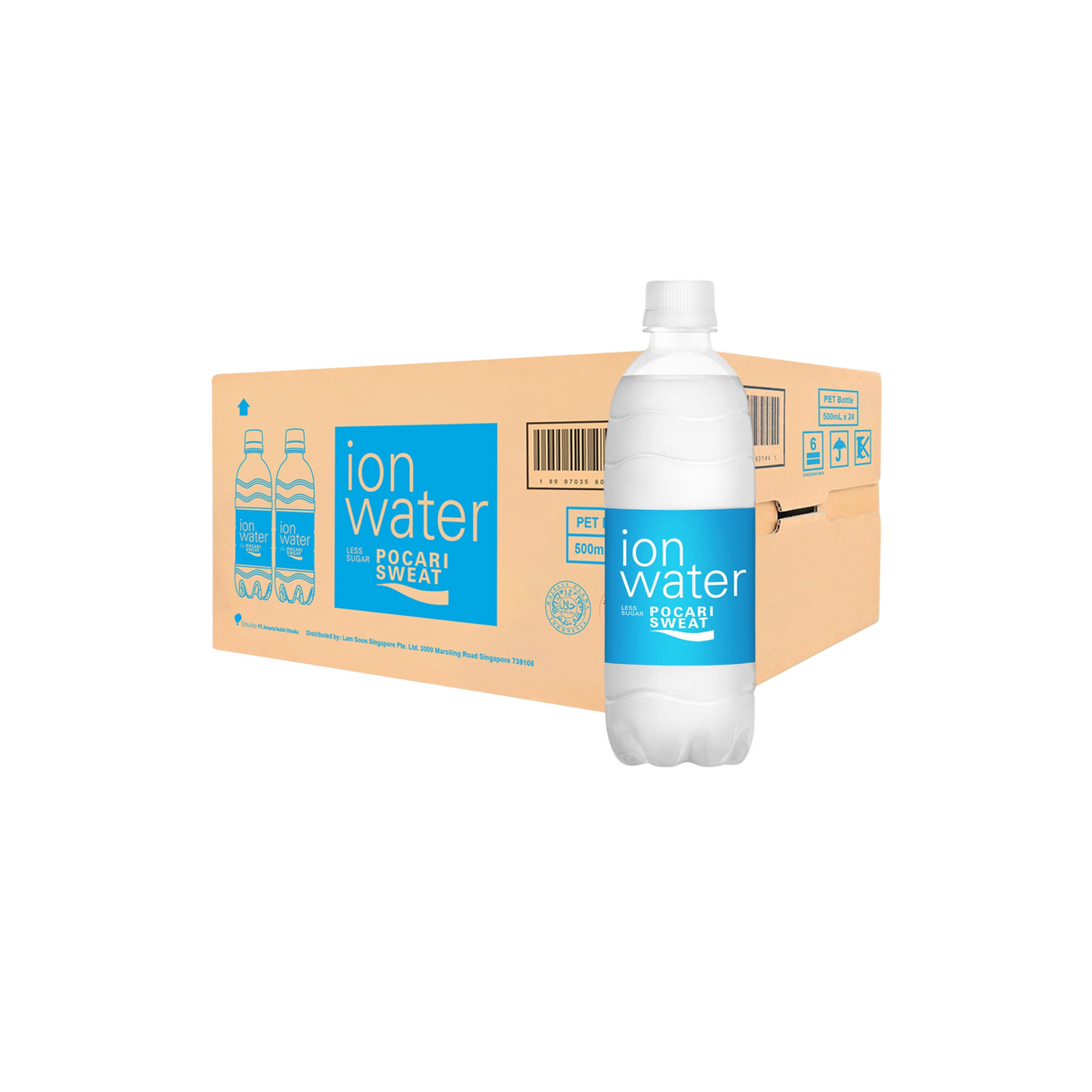 [Carton] Pocari Sweat ION Water - Less Sugar 500ml x 24 Bottles