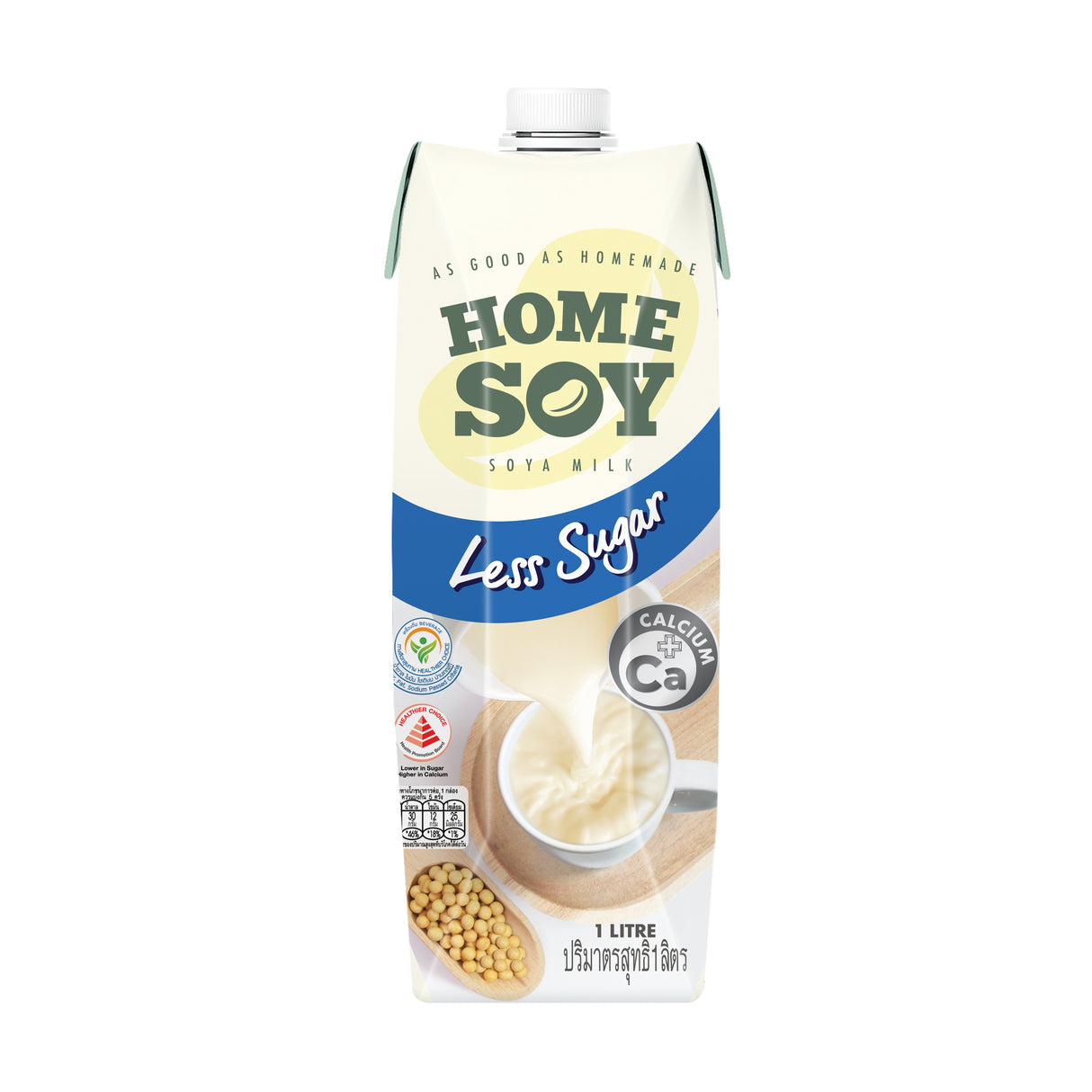 [Carton] Homesoy Soya Milk - Less Sugar 1Ltr x 12 Packs