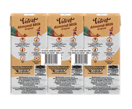 [Carton] UFC Velvet Almond Milk - Original (180ml x 3) x 8 Packs