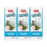 [Carton] UFC Refresh Coconut Water (250ml x 3) x 8 Packs