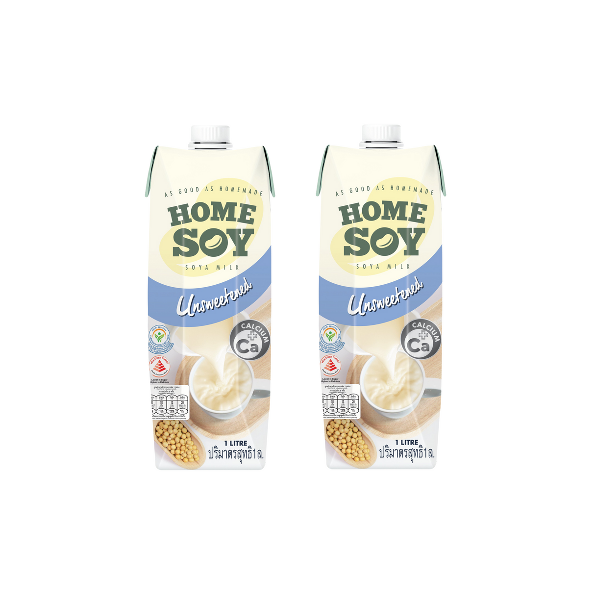 Homesoy Soya Milk, Unsweetened, 1 liter 