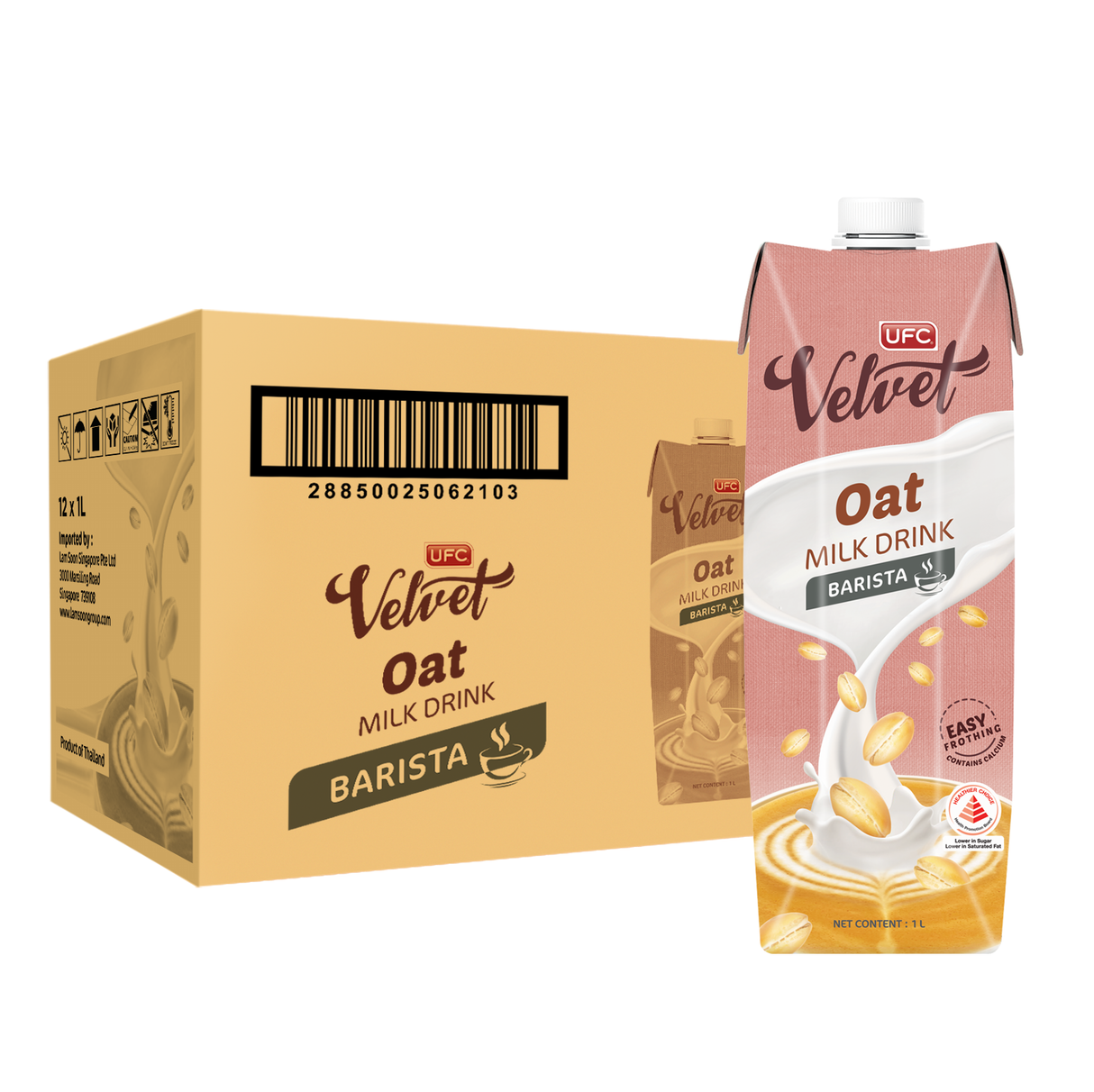 [Carton] UFC Velvet Oat Milk - Barista (Unsweetened) 1 Ltr x 12 Packs