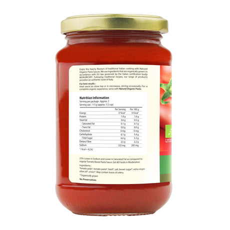 Naturel Organic Pasta Sauce - Tomato with Basil 340g