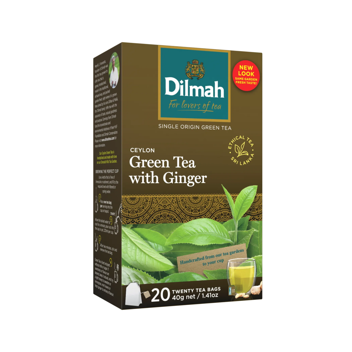 Dilmah Green Tea with Ginger (2g x 20s)