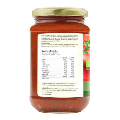 Naturel Organic Pasta Sauce - Tomato with Kale 340g