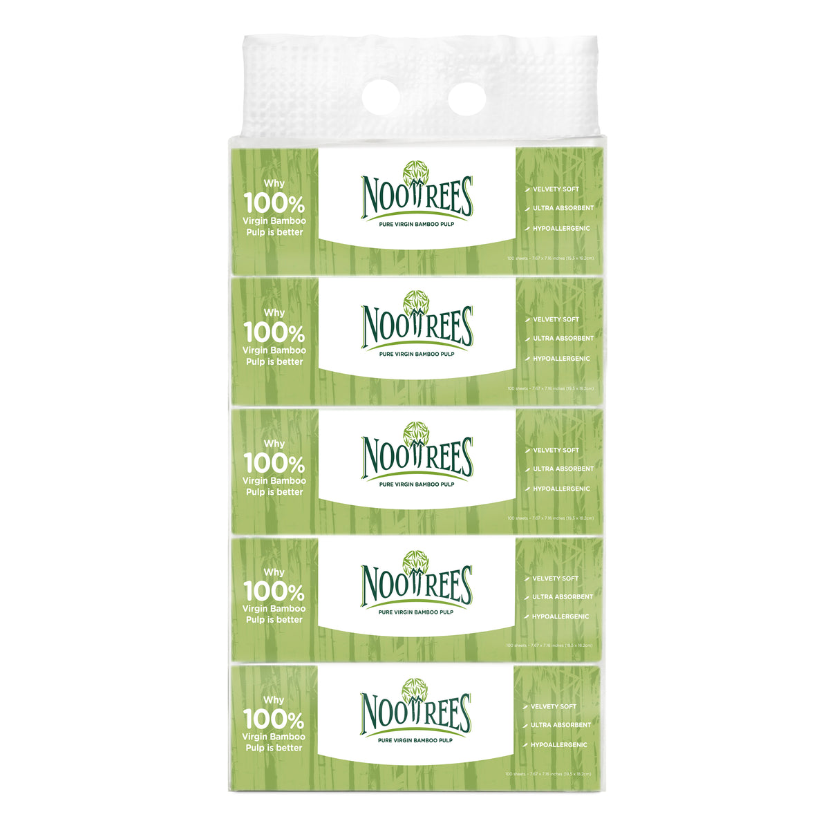 NooTrees bamboo 3-ply facial tissues