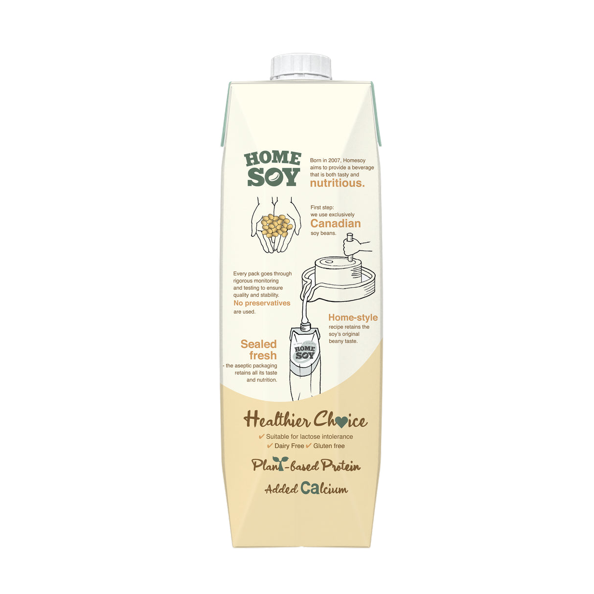 Homesoy Soya Milk, Unsweetened, 1 liter 