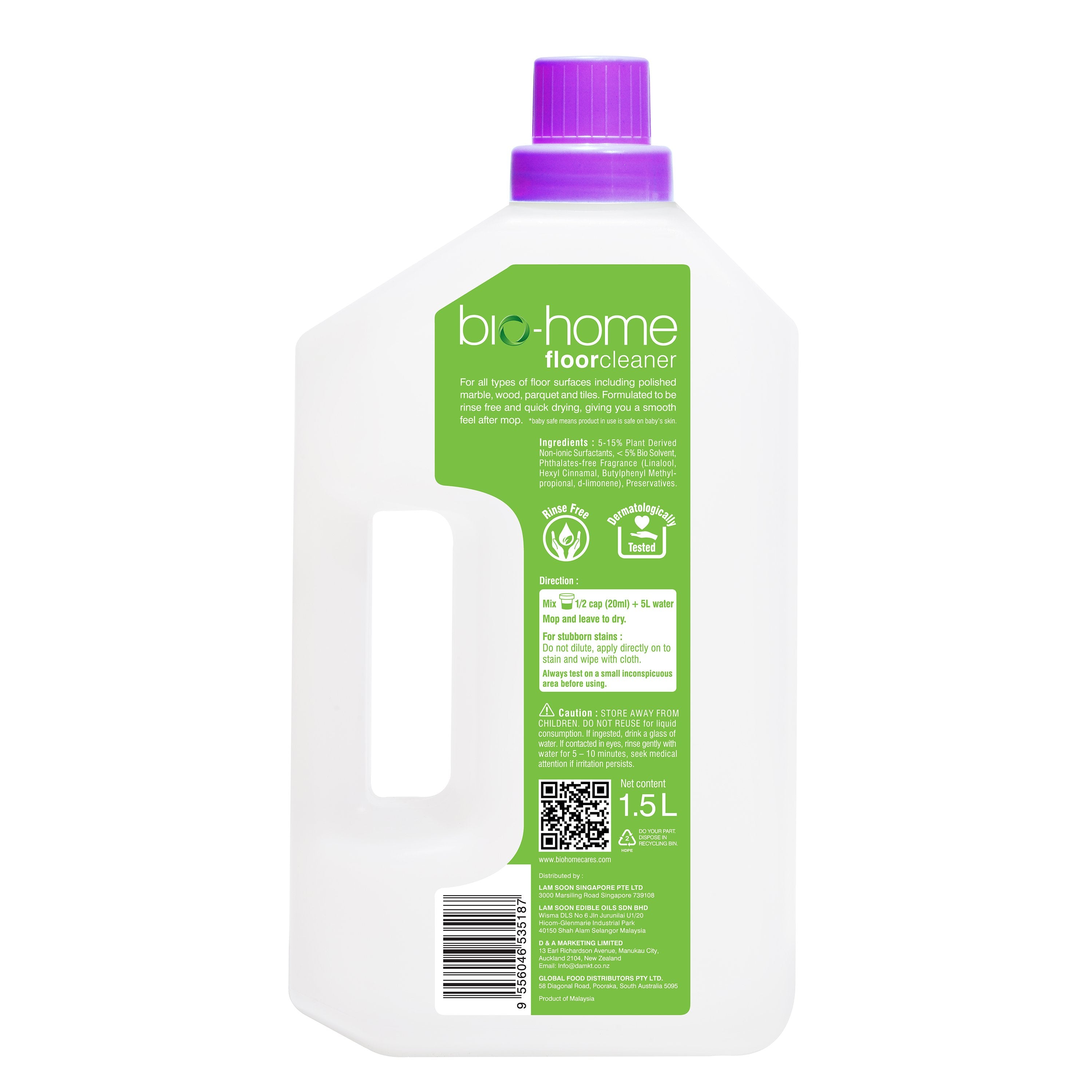 bio-home Floor Cleaner - Lavender & Bergamot, 1.5Ltr x 6 btl | Grocery Owl