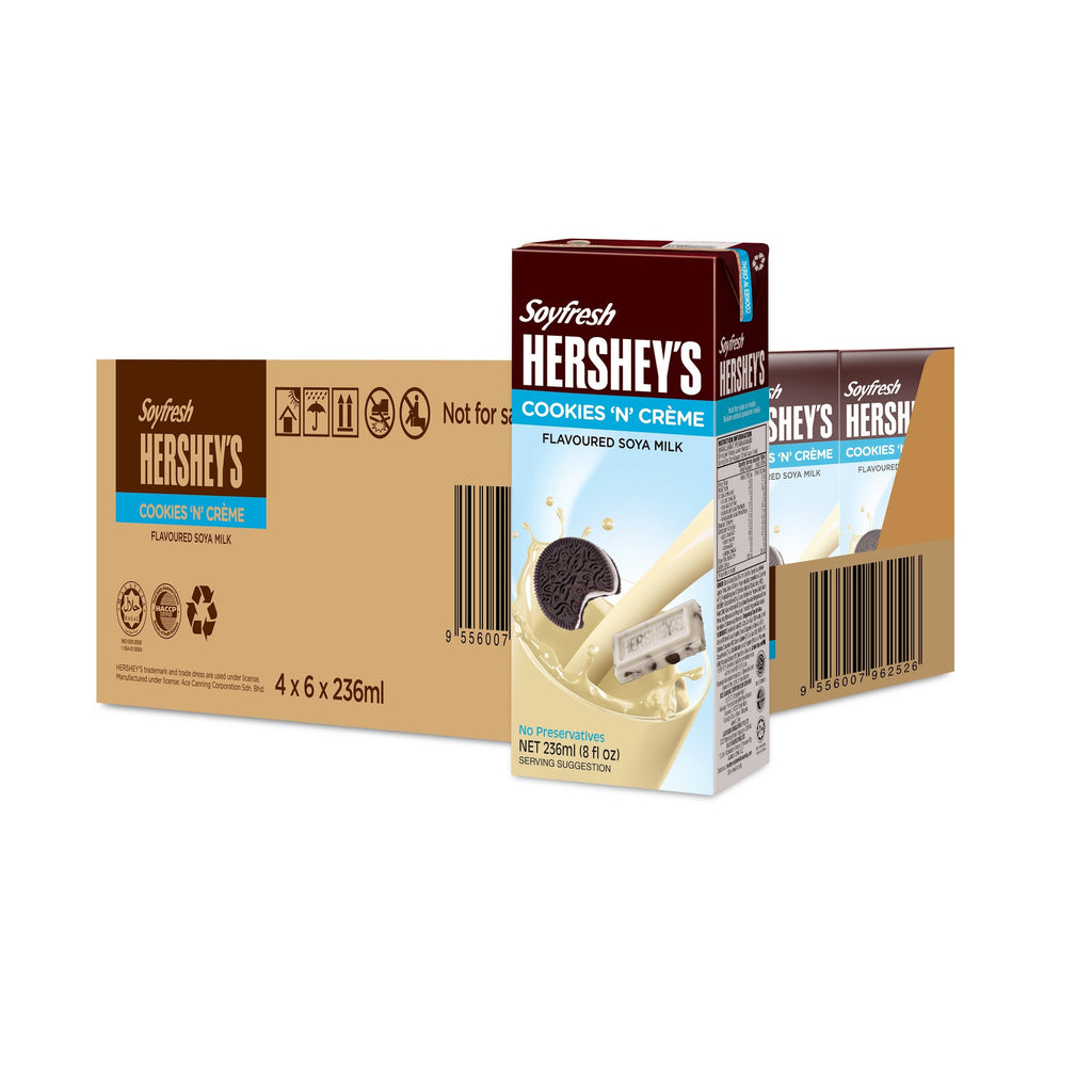 Hershey's Soyfresh Soya Milk - Cookies & Crème 236ml x 24  packs