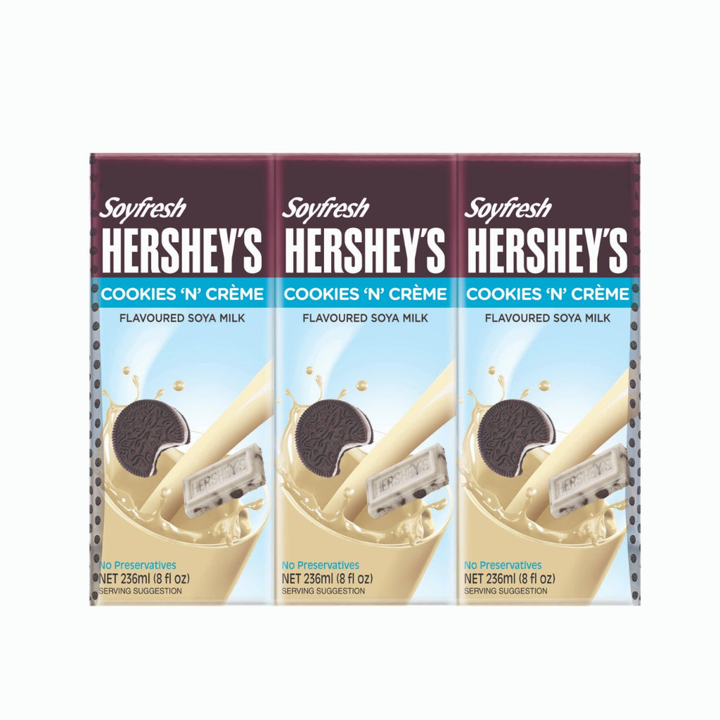 Hershey's Soyfresh Soya Milk - Cookies & Crème 236ml x 24  packs