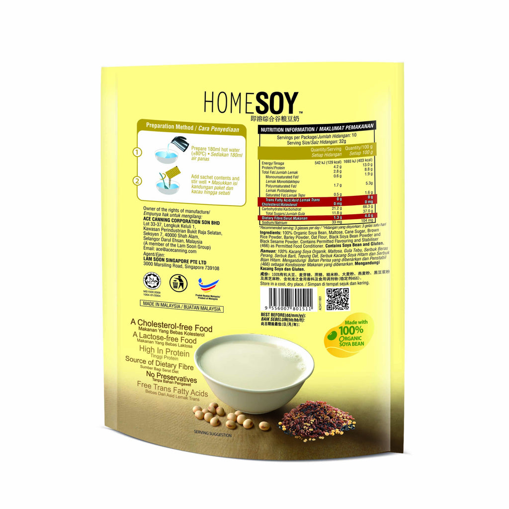 HOMESOY Instant Soya Milk with Multigrain 32g x 10 sachets