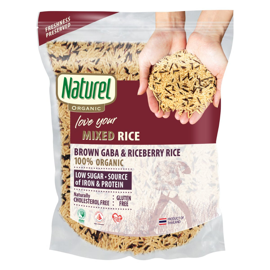 Naturel Organic Brown GABA and Riceberry Rice 1.8kg