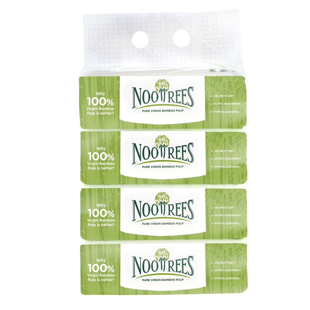 NooTrees Bamboo 2-ply Facial Tissues - Soft Pack 4 packs x 170 sheets